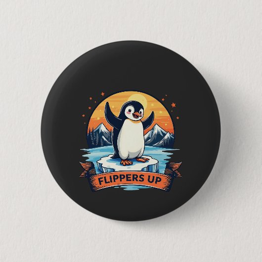 Bleibe ich bei Pinguinen gegen Trump Button (Vorderseite)
