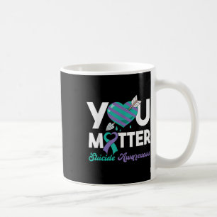 Bleibe Ihnen Lila Aquamarines Herzsuizid Bewusstse Kaffeetasse