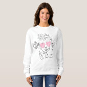 BLEIBE IHNEN, OHNE WAS.. LADY Line Art Sweatshirt (Vorne ganz)