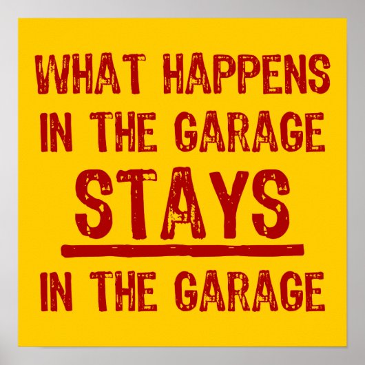 Bleibe im Garage Poster (Vorne)