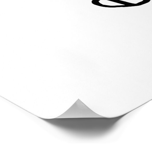 Bleibe im Schwarz-Weiß-Schlafzimmer Poster (Ecke)