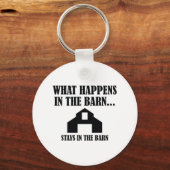 Bleibe im Stall Schlüsselanhänger (Vorderseite)