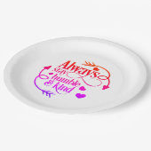 Bleibe immer demütig und freundlich pappteller (Schrägansicht)