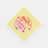 Bleibe immer Humble und gütige Herzen und Pfeile Serviette (Ecke)