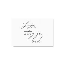 Bleibe in Bed Modern Wall Art Zitat Simple