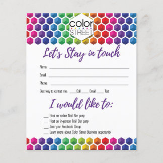 Bleibe in der Touch Color Street Flyer
