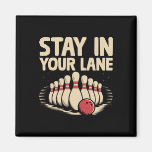 Bleibe in Ihrem Lane Bowler Bowling Tenpin Magnet