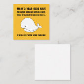 Bleibe in Lines Farbwal Bad Parkplatz Quadratische Visitenkarte (Vorne/Hinten)