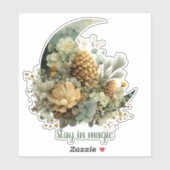 Bleibe in Magic Winter Moon Design Aufkleber (Blatt)