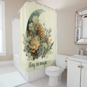 Bleibe in Magic Winter Moon Design Duschvorhang