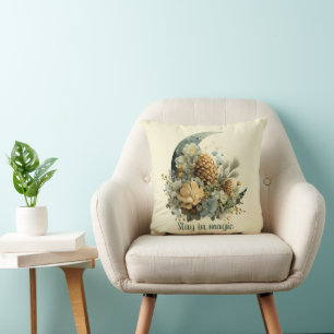 Bleibe in Magic Winter Moon Design Kissen