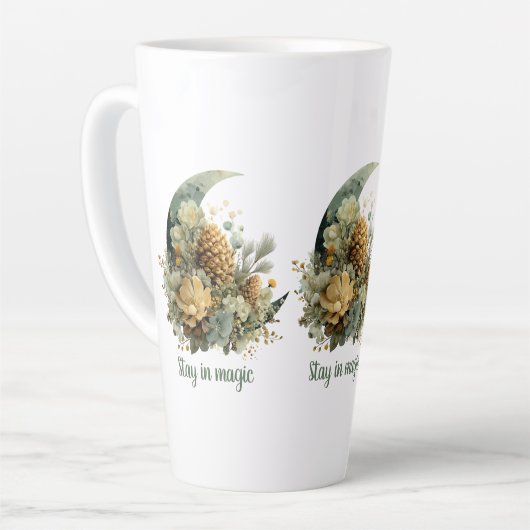 Bleibe in Magic Winter Moon Design Milchtasse (Linke Ecke)