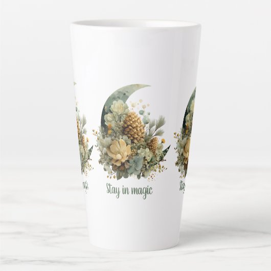 Bleibe in Magic Winter Moon Design Milchtasse (Vorderseite)