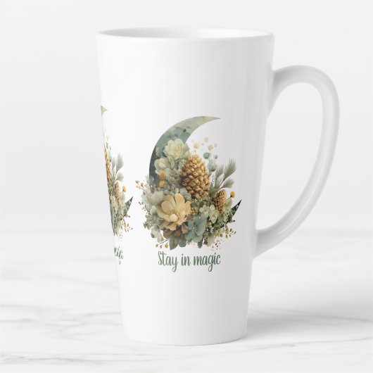 Bleibe in Magic Winter Moon Design Milchtasse (Rechts)