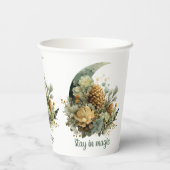 Bleibe in Magic Winter Moon Design Pappbecher (Rückseite)