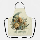 Bleibe in Magic Winter Moon Design Schürze (Vorderseite)