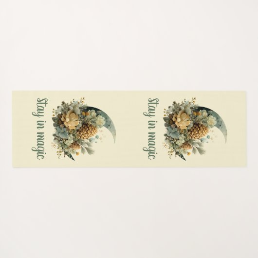 Bleibe in Magic Winter Moon Design Yogamatte (Rückseite (Horizontal))