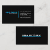 Bleibe in Touch Visitenkarte (Vorne/Hinten)