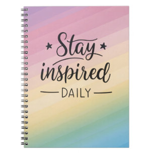 Bleibe Inspiriertes Tagesblatt - Gradient Design Notizblock