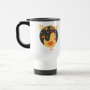 Bleibe Kawaii-niedlicher Hähnchengelber Text Reisebecher