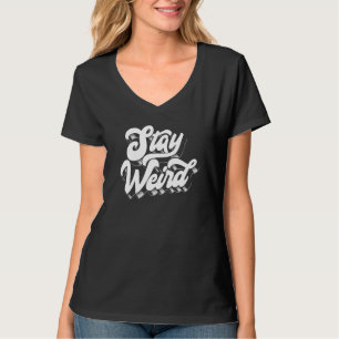 Bleibe komisch! Fun Retro Script Vintag Vinyl Konz T-Shirt