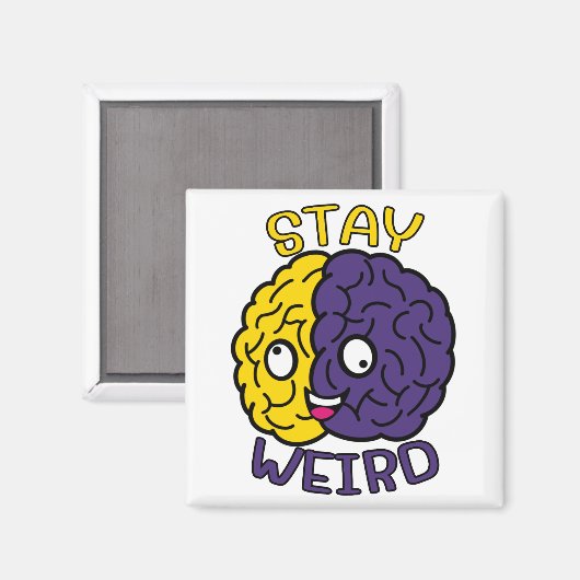 Bleibe komisch - Goofy Face Brain Magnet (Vorderseite/Rückseite)