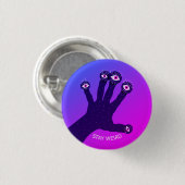 Bleibe komisch seltsam seltsam, gruselig, psychede button (Vorne & Hinten)