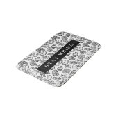 Bleibe komische Schwarz-Weiß-Anatomie-Biologie Badematte (Schrägansicht)