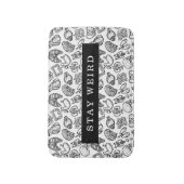 Bleibe komische Schwarz-Weiß-Anatomie-Biologie Badematte (Vorderseite Vertikal)