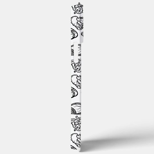 Bleibe komische Schwarz-Weiß-Anatomie-Biologie Case-Mate iPhone Hülle (Rückseite / Rechts)