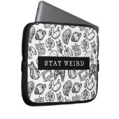 Bleibe komische Schwarz-Weiß-Anatomie-Biologie Laptopschutzhülle (Vorne Rechts)