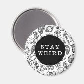 Bleibe komische Schwarz-Weiß-Anatomie-Biologie Magnet (Vorderseite/Rückseite)