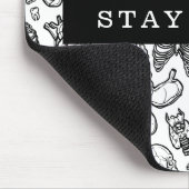 Bleibe komische Schwarz-Weiß-Anatomie-Biologie Mousepad (Ecke)