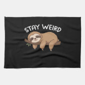 Bleibe komischer Faultier für Tierfreunde Geschirrtuch (Horizontal)