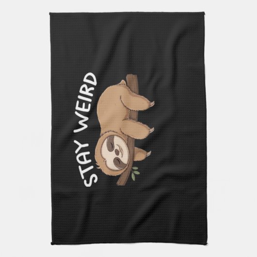 Bleibe komischer Faultier für Tierfreunde Geschirrtuch (Vertikal)