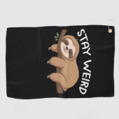 Bleibe komischer Faultier für Tierfreunde Golfhandtuch (Horizontal)