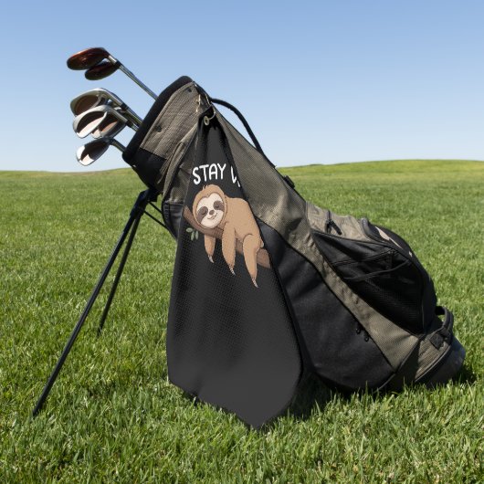 Bleibe komischer Faultier für Tierfreunde Golfhandtuch (Gras)