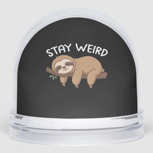 Bleibe komischer Faultier für Tierfreunde Schneekugeln (Vorderseite)