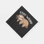 Bleibe komischer Faultier für Tierfreunde Serviette (Ecke)