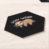 Bleibe komischer Faultier für Tierfreunde Untersetzer (angewinkelt)