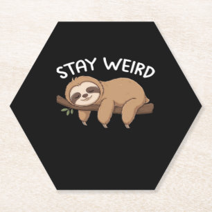 Bleibe komischer Faultier für Tierfreunde Untersetzer