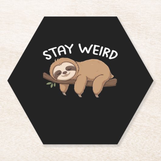 Bleibe komischer Faultier für Tierfreunde Untersetzer (Vorderseite)