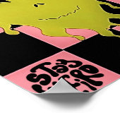 Bleibe komischer Trippy Alien Wall Art Poster (Ecke)