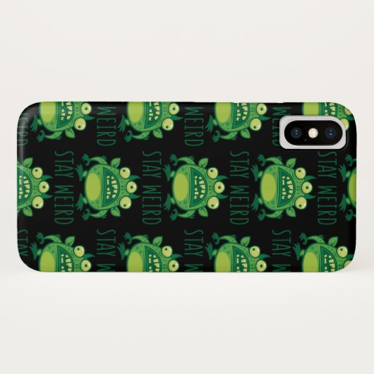 Bleibe komisches Alien Monster Case-Mate iPhone Hülle (Rückseite (Horizontal))