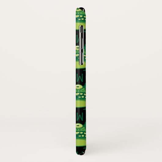 Bleibe komisches Alien Monster Case-Mate iPhone Hülle (Hinten/Links)