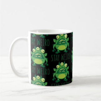 Bleibe komisches Alien Monster Kaffeetasse