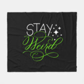 Bleibe komisches kosmisches Quirky-Motivierend Zit Fleecedecke (Vorderseite (Horizontal))