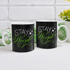 Bleibe komisches kosmisches Quirky-Motivierend Zit Kaffeetasse
