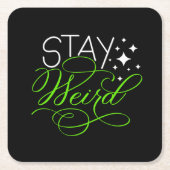 Bleibe komisches kosmisches Quirky-Motivierend Zit Rechteckiger Pappuntersetzer (Vorderseite)