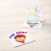 Bleibe Kooky Rechteckiger Pappuntersetzer (Vor Ort)